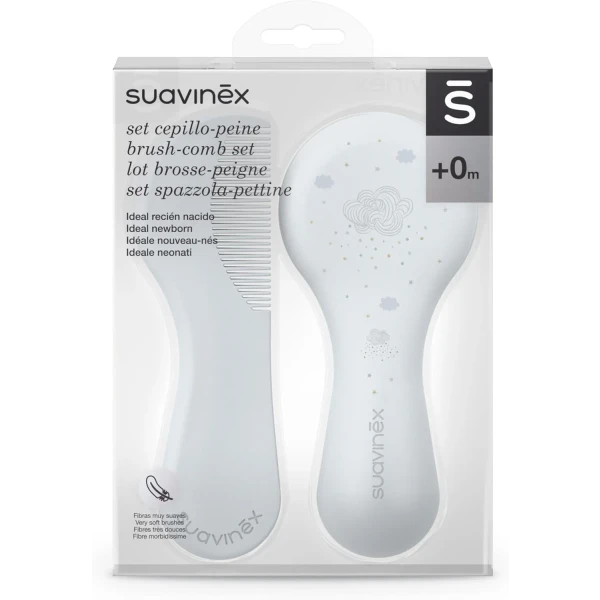 6967190-Suavinex Escova + Pente Azul +0m-2.webp